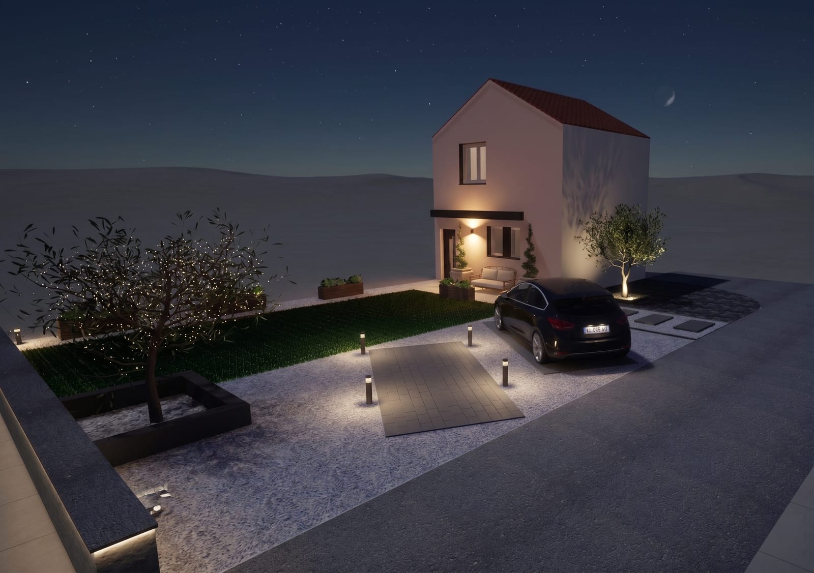 Rendu 3D d'une maison BATI-R